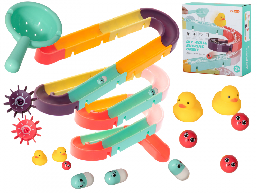 Jucărie Baie Circuit Multicolor Rățuște Ikonka - imagine 2