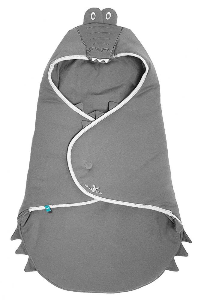 Paturica Wallaboo Crocodile Grey cu Glugă - imagine 4