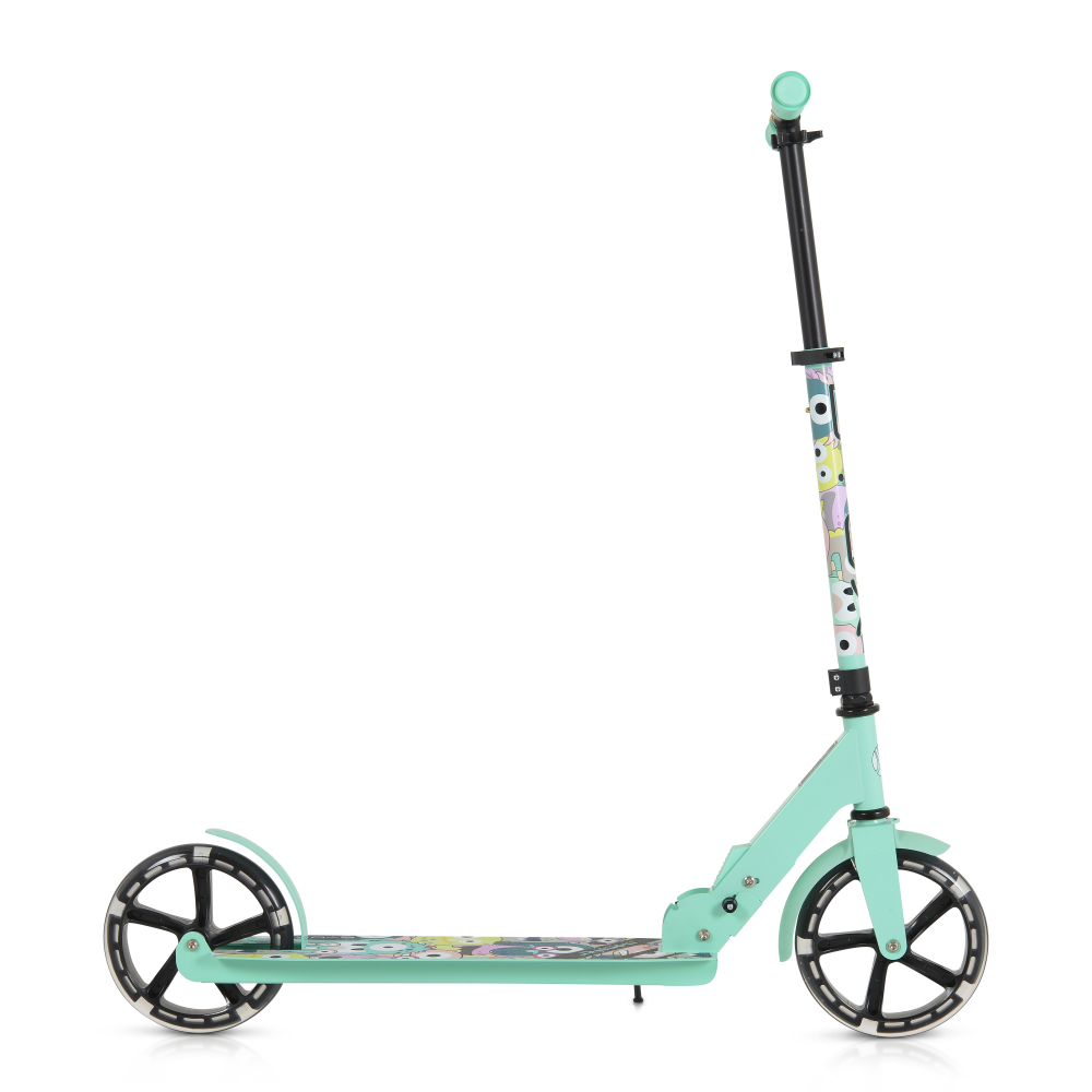 Trotineta Byox Monster Green, Pliabila cu Roti LED - imagine 5