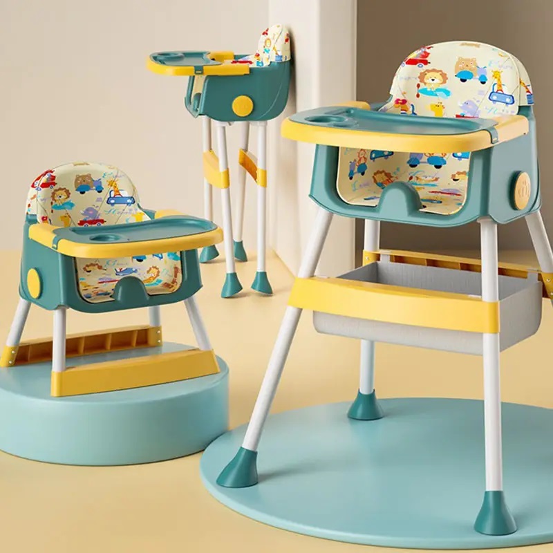 Scaun de masa Little Mom 2in1 Pliabil Jungle Green