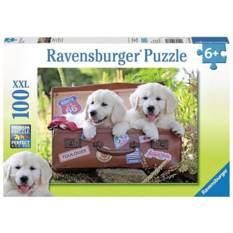 Puzzle Căței în Valiză, 100 Piese, Ravensburger