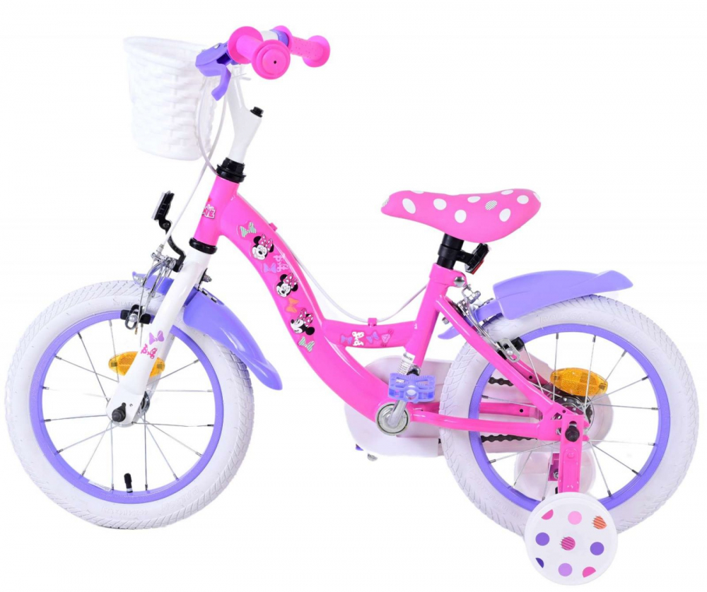 Bicicleta EL Minnie Mouse 14" | Scaun și Ghidon Reglabil - imagine 6