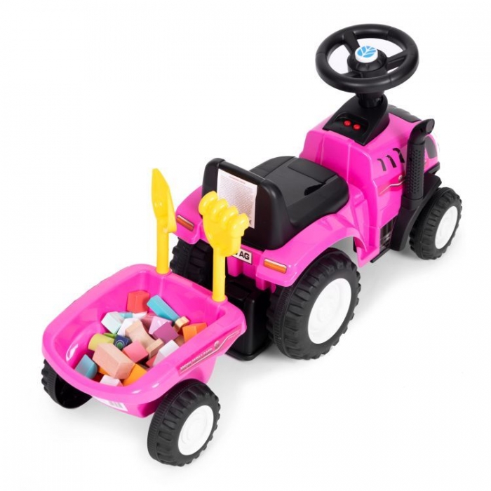 Tractor New Holland cu Remorca Ecotoys - Joc Activ - imagine 4