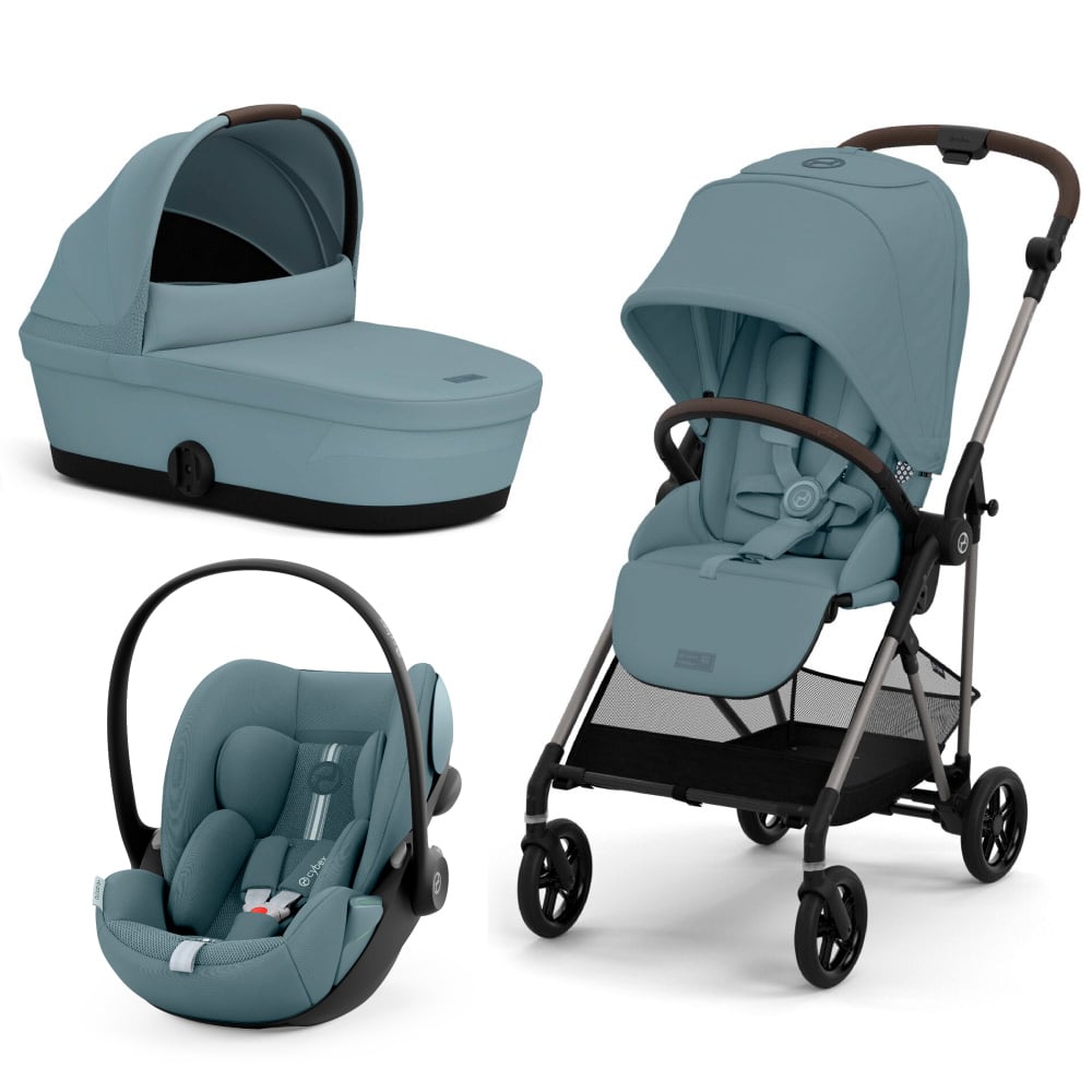 Carucior Cybex Melio B 3 in 1 Stormy Blue + Scoica Auto