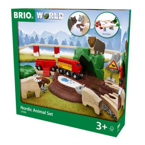 Set Animale Nordice Brio 33988 - Trenulet și Figurine