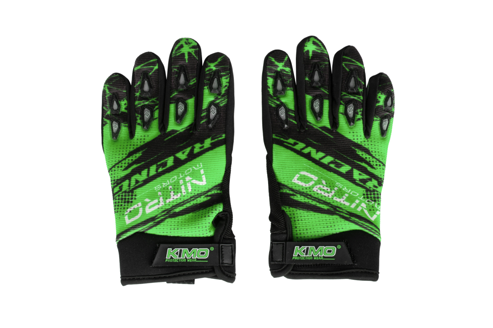 Manusi pentru copii KIMO Racing , culoare verde