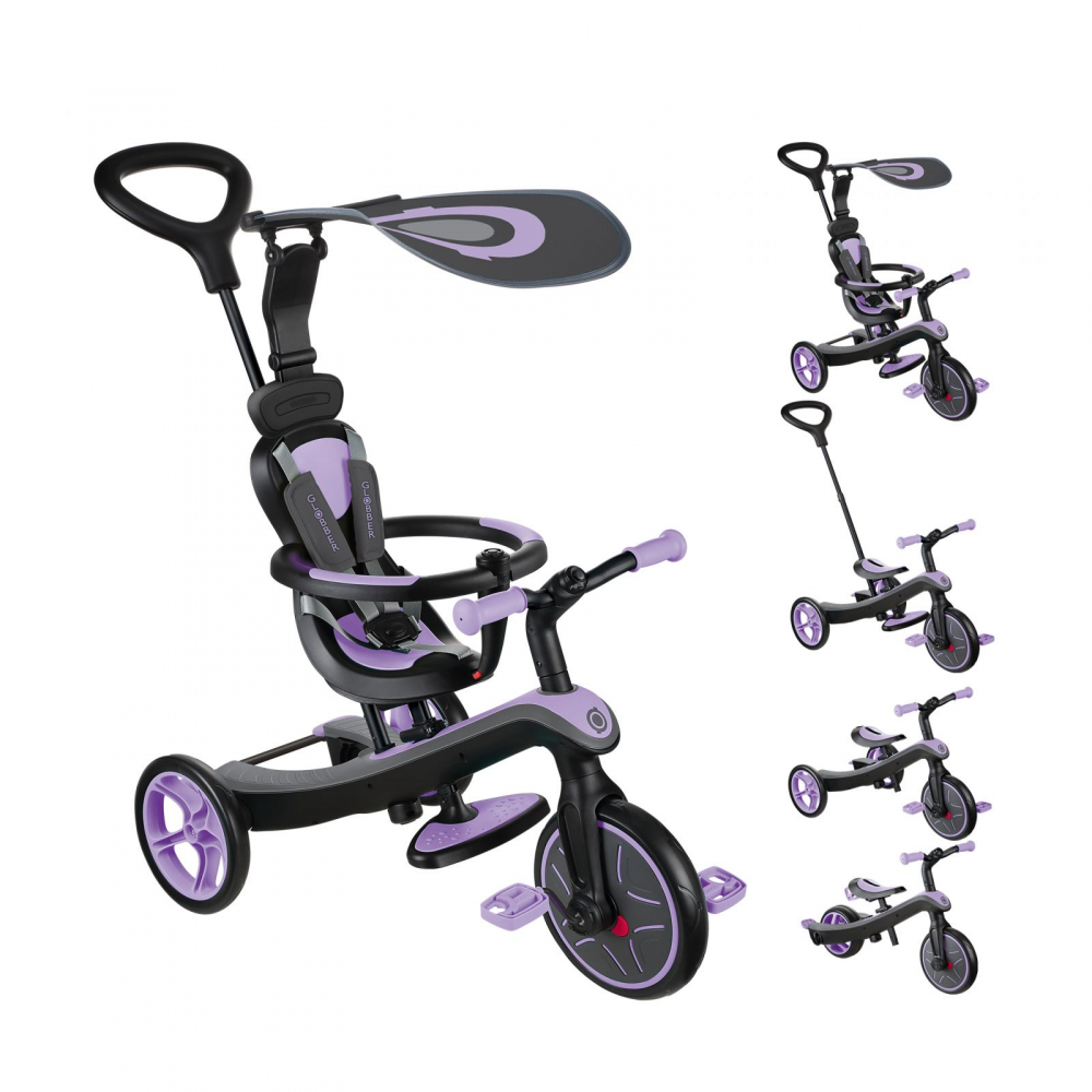 Tricicleta Globber Explorer 4in1 Violet, Control Parental