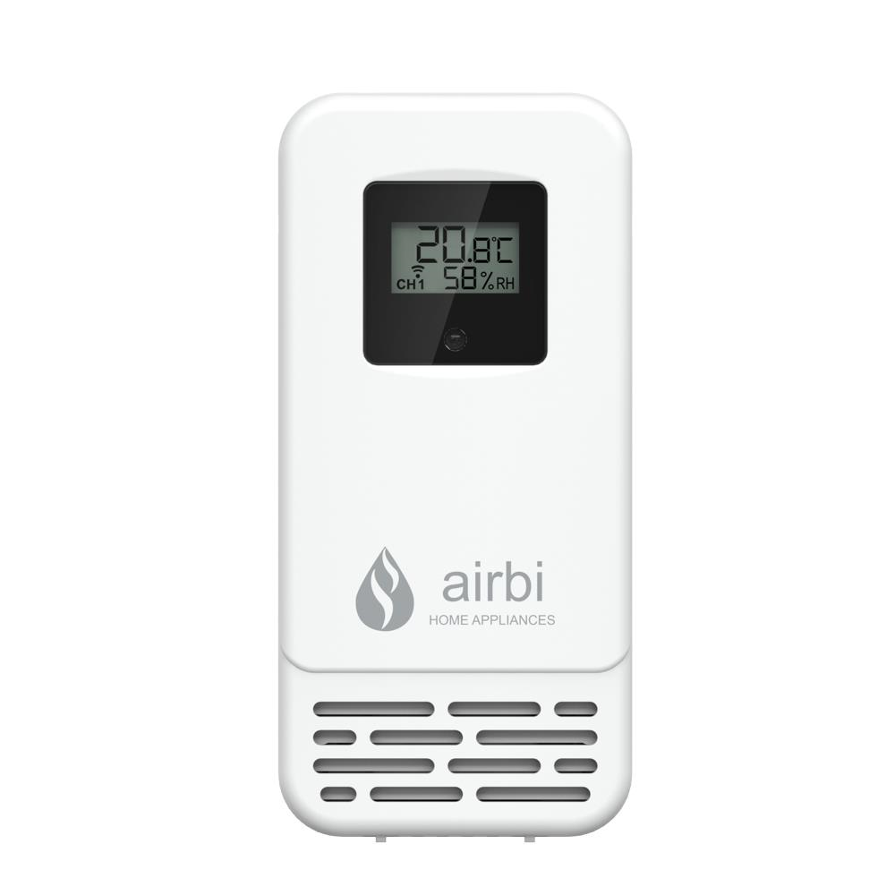 Senzor Temp/Umiditate AirBi BI1010, LCD Alb - imagine 2