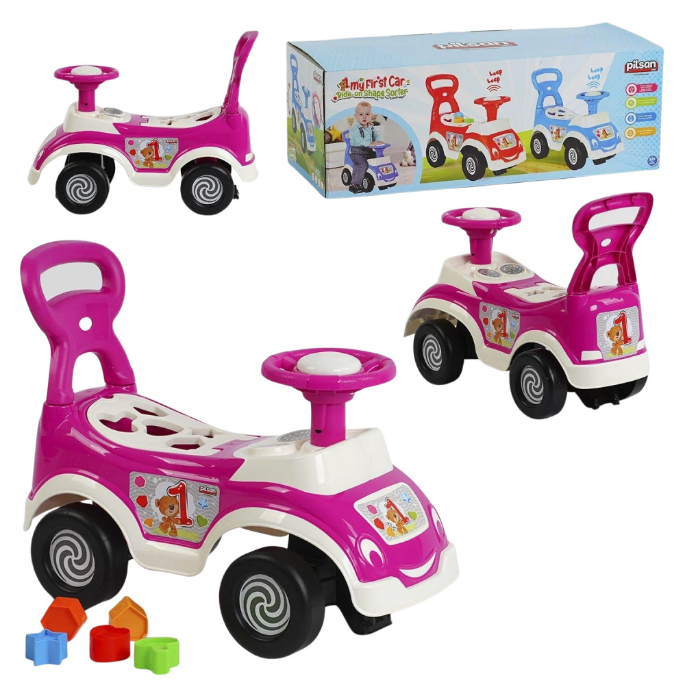 Pilsan Ride-On Car Pink cu Sortare Forme - imagine 2