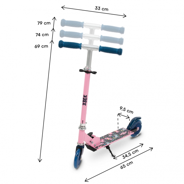 Trotineta Pliabila WXM Skipo Unicorn, LED, Kidwell - imagine 7