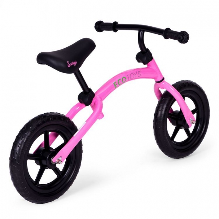 Bicicleta Fără Pedale Ecotoys Roz, EVA - imagine 2