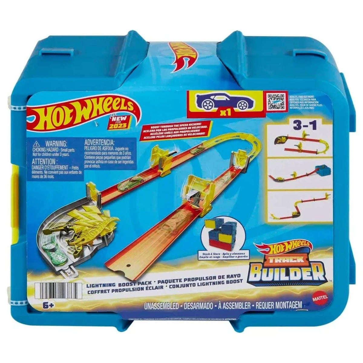 Set Hot Wheels Box Track Builder, Constructie Piste