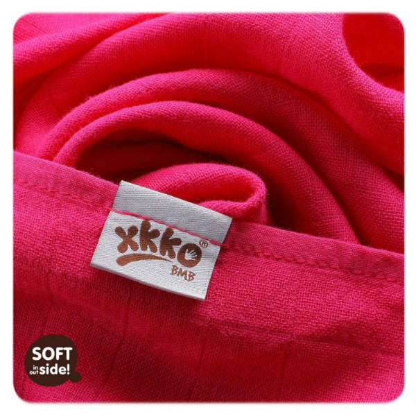 Muselina Bambus XKKO Magenta 120x120cm