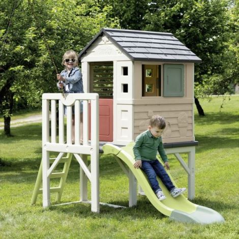 Smoby Life Casuta pe piloni cu tobogan - imagine 6