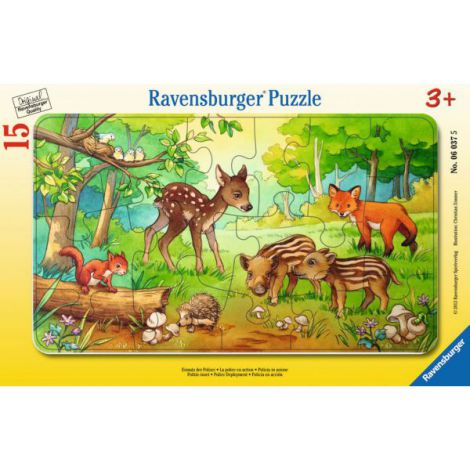 Puzzle Animale în Pădure Ravensburger, 15 Piese