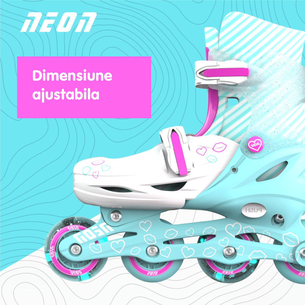 Role Neon Inline Skates 34-37 Teal Pink - imagine 4
