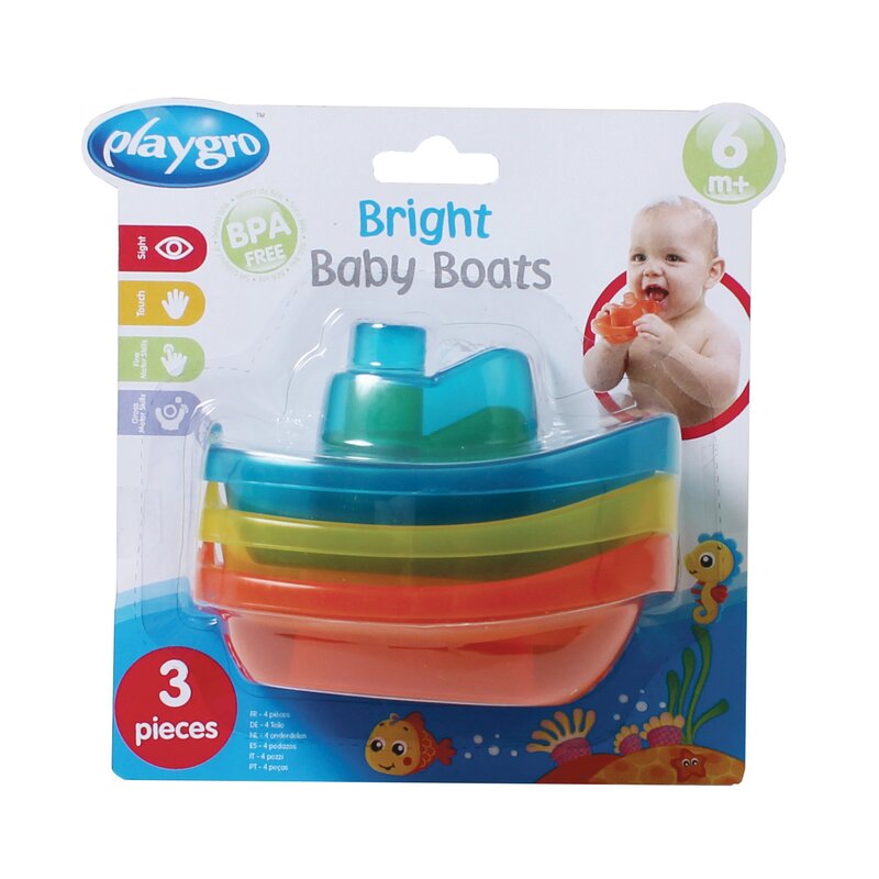 Playgro Set 3 Barcute de Baie Colorate - imagine 6