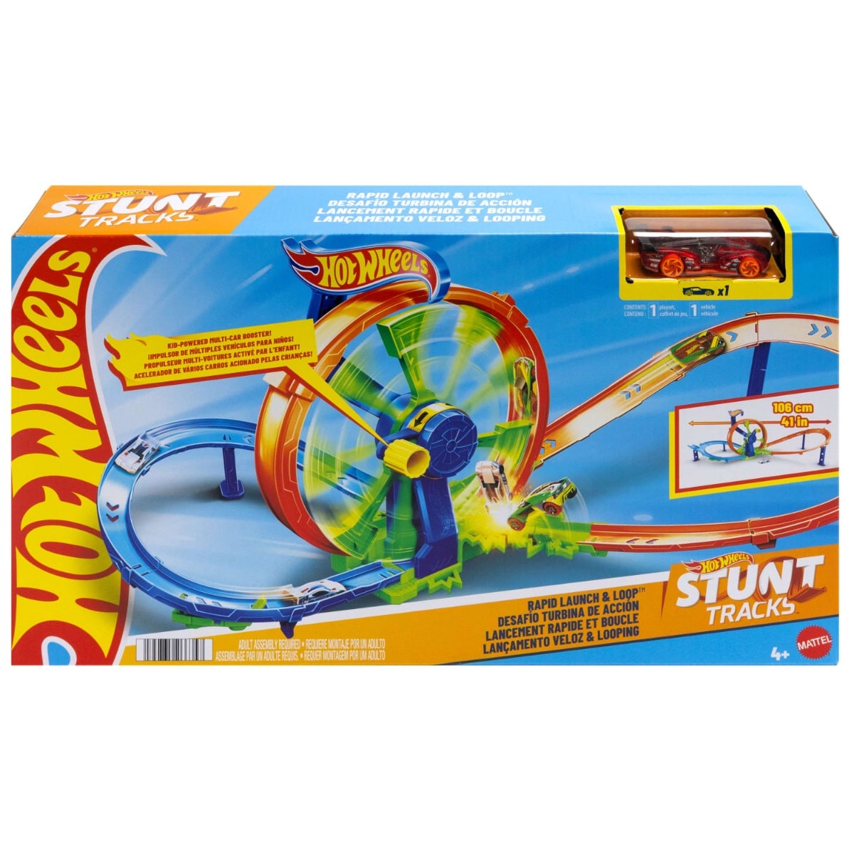 Set Hot Wheels Rapid Launch și Loop - Pistă Cascadorii