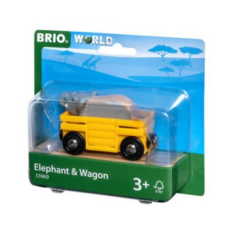 Vagon si Elefant Brio 33969 - Trenulet Lemn