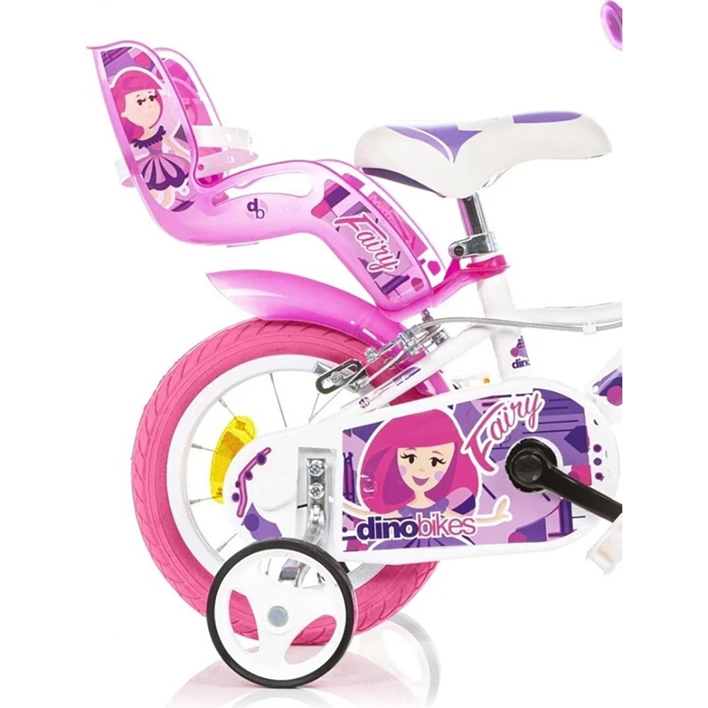 Dino Bikes Fairy 12" Alb - Bicicletă Copii 3-5 Ani - imagine 5