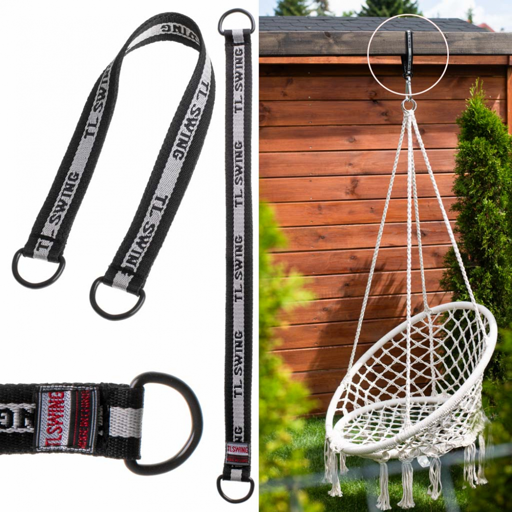 Centură Hamac Ikonka, Sarcină 200 kg, Negru - imagine 4