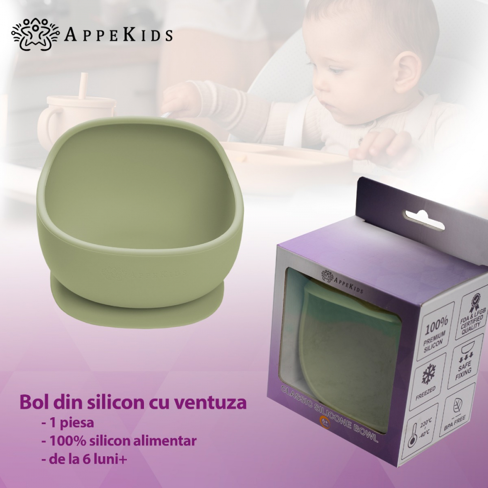 Bol Ventuza AppeKids Raw Green - Antialunecare - imagine 4