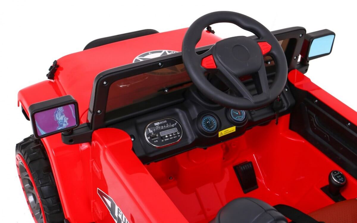 Mașinuță Electrică 4x4 Jeep Roșu | Autokids - imagine 10