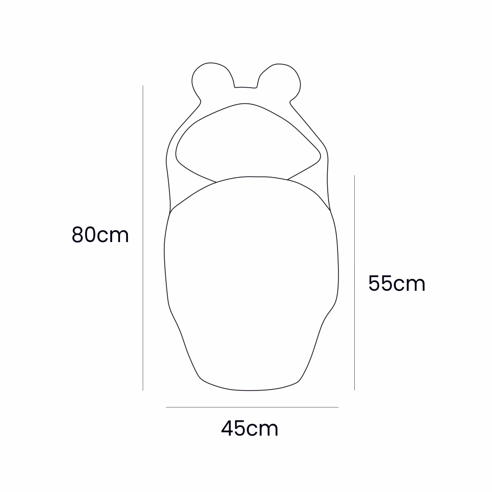 Paturica MeowBaby Bear Ears - Confort Premium - imagine 2