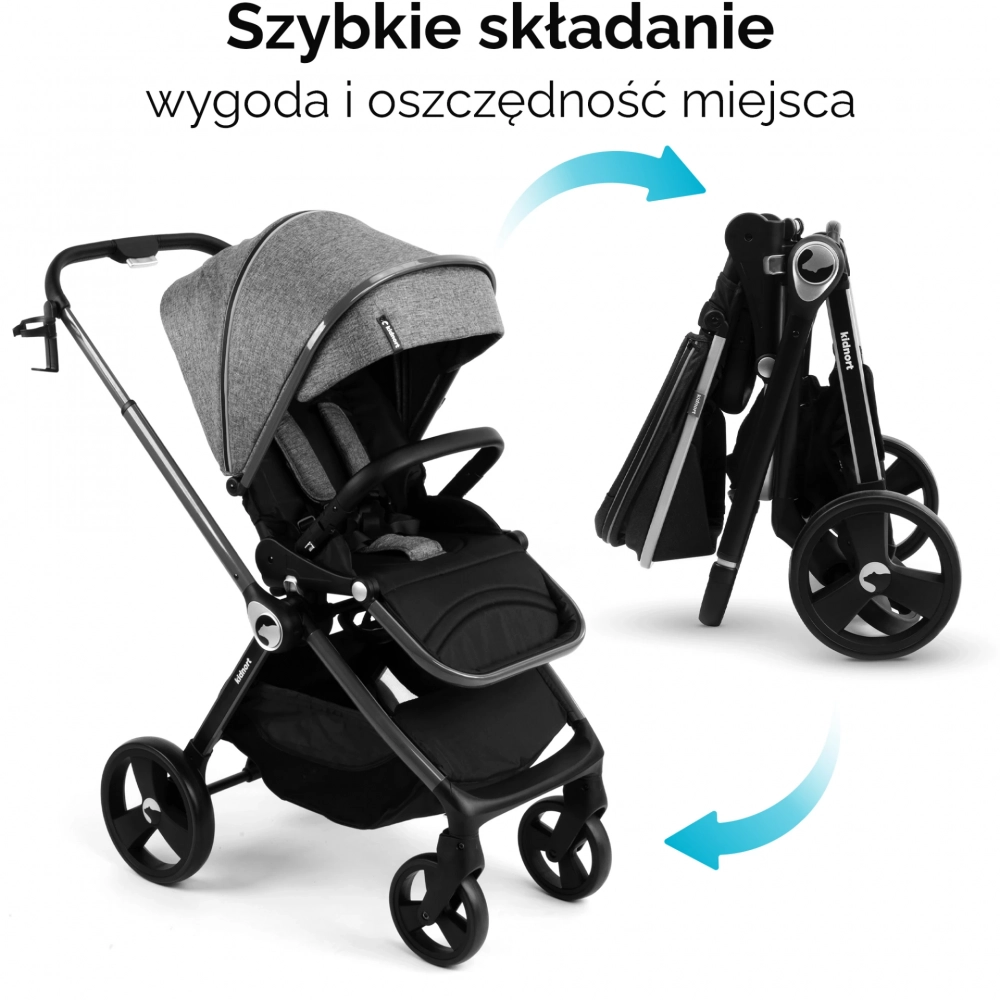 Kidnort Isbjorn 2in1 Carucior Reversibil - imagine 5