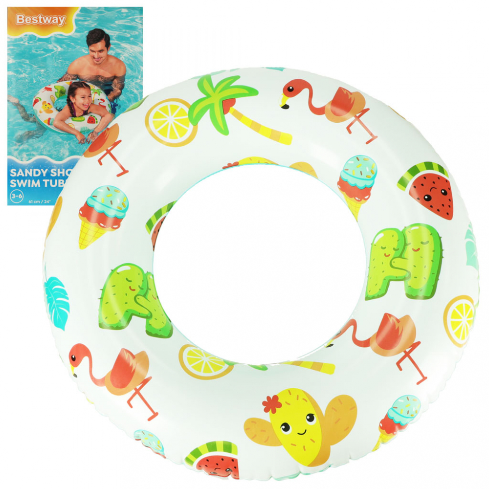 Colac Gonflabil Copii Bestway Flamingo 61 cm