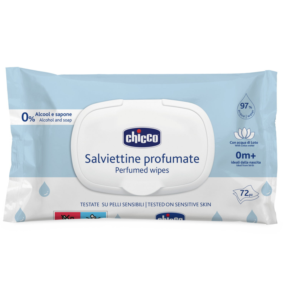 Servetele umede Chicco 72buc, 97% Apă, Fără Alcool - imagine 3