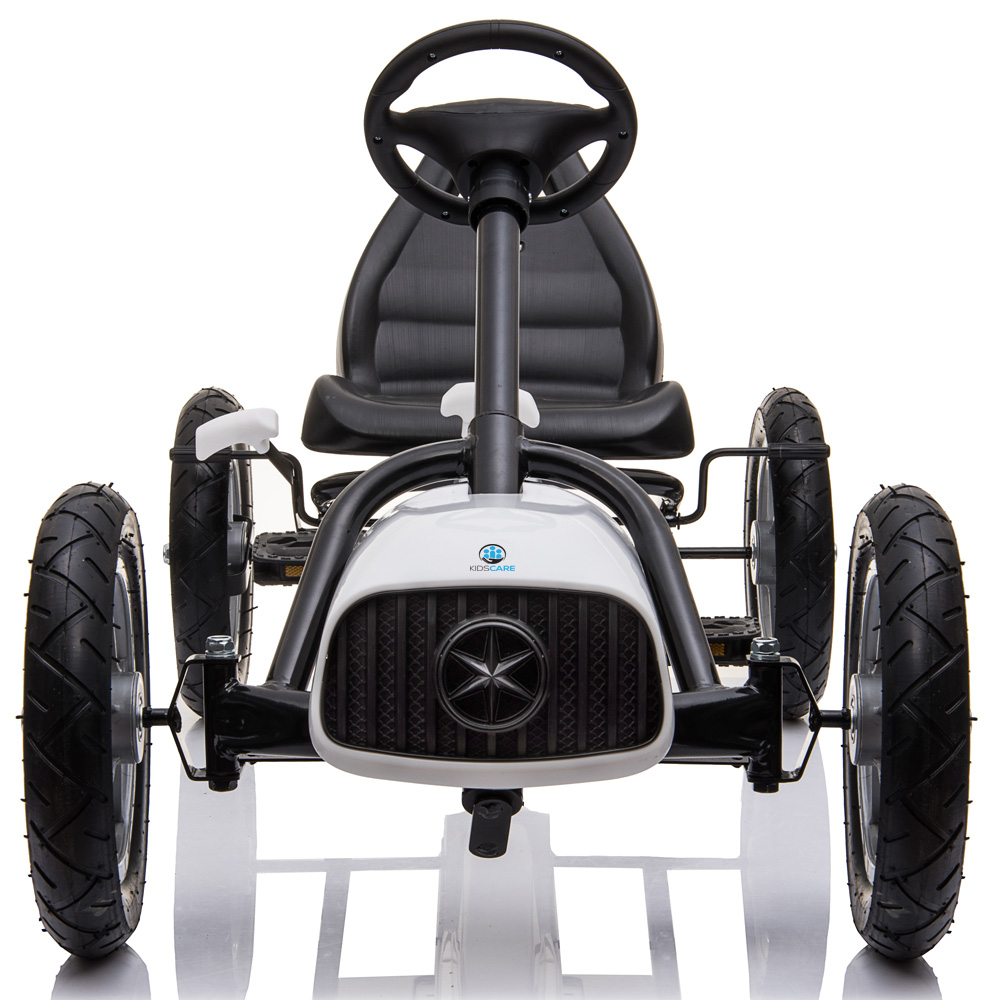 Kart cu Pedale Corssa Kidscare Alb, Roti Gonflabile - imagine 2