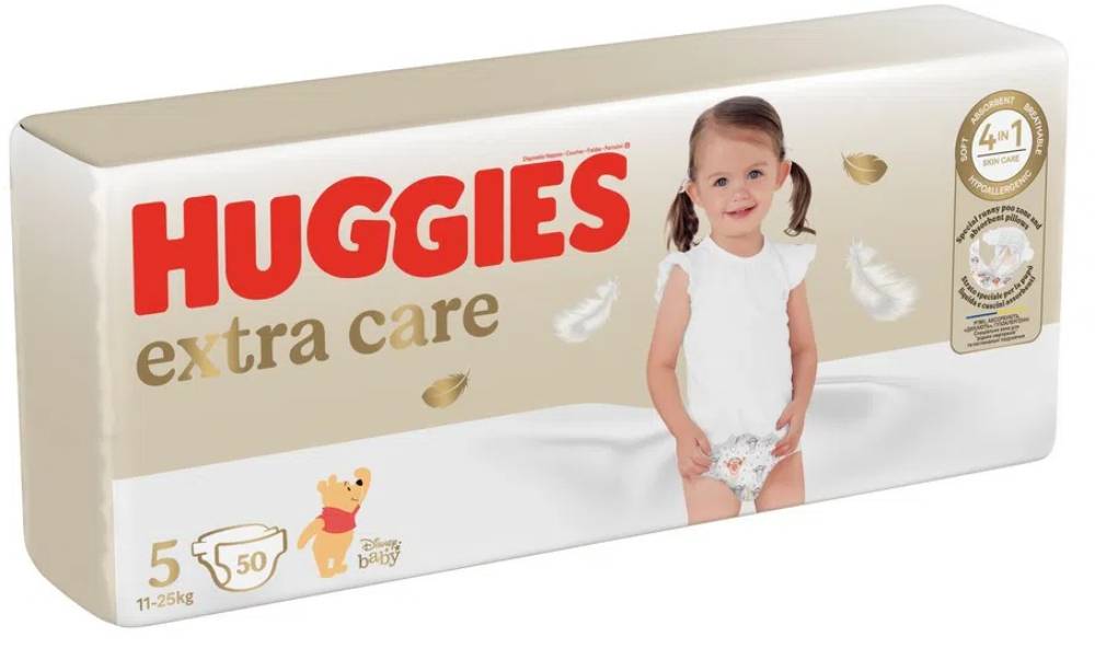 Scutece Huggies Extra Care Mega 5, 50 buc, 11-25 kg
