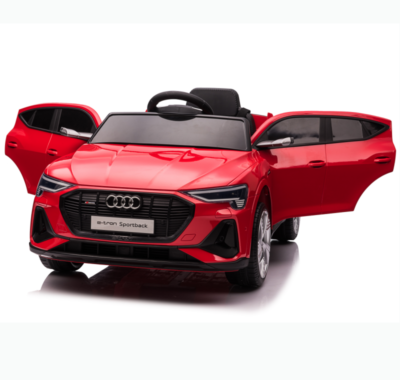 Masinuta Audi E-Tron Electrica 12V, Roti EVA, Scaun Piele - imagine 3