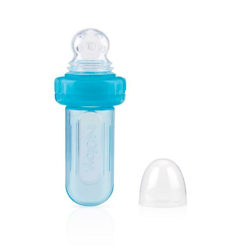 Alimentator Nuby Silicon, Fără BPA, Albastru - imagine 6