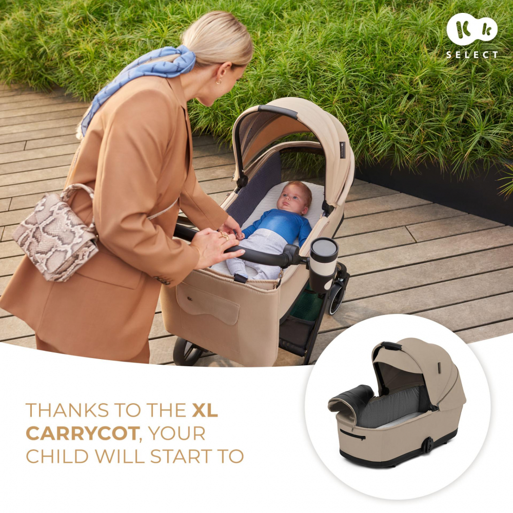 Carucior Kinderkraft Yoxi 3 in 1 Sand Beige - imagine 7