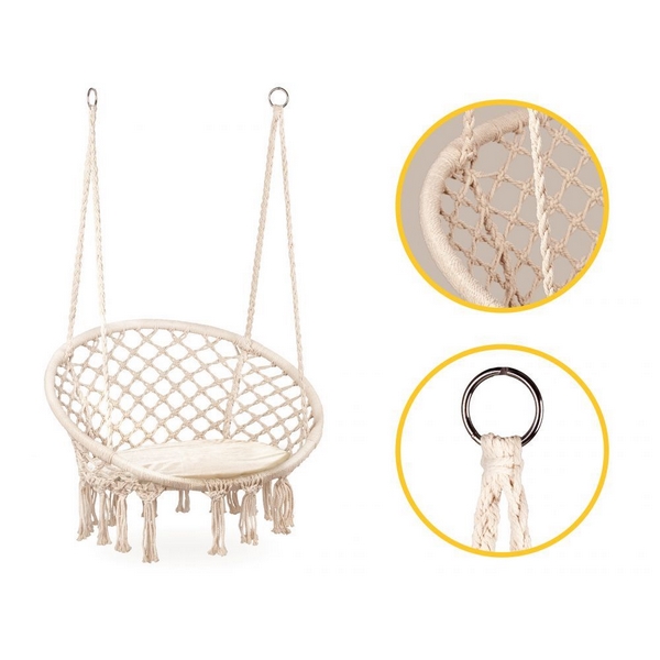 Leagan Suspendat Modernhome Cuib de Barza Alb - imagine 3