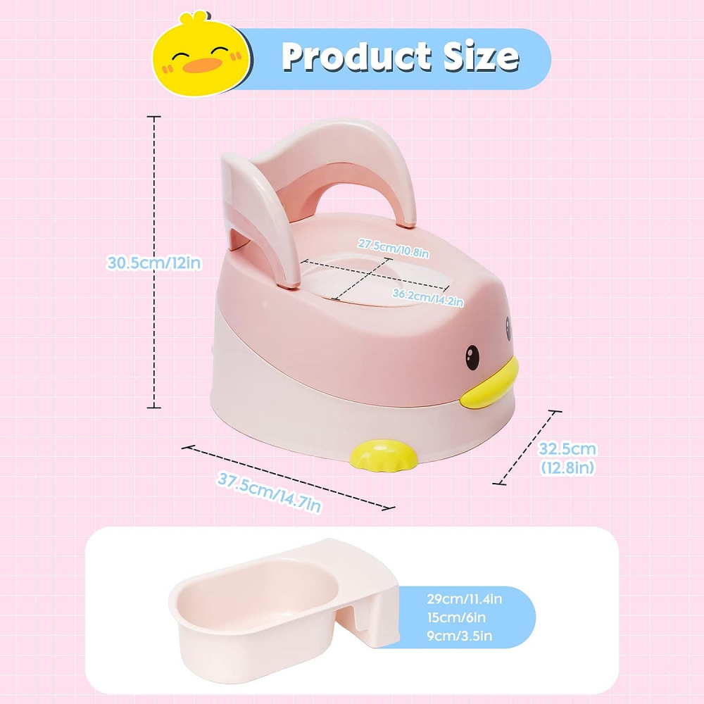 Olita Little Mom Duck Pink Ergonomica cu Spatar - imagine 10