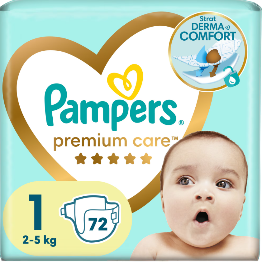 Scutece Pampers Premium Care 1, 2-5kg, 72buc - imagine 6