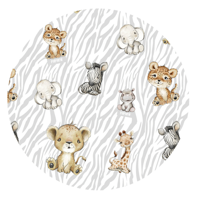 Set Protector MimiNu & Pernă Butterfly Minky Safari - imagine 2