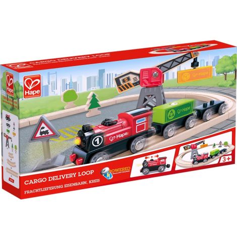 Set Trenulet Hape 19 Piese - Jucarie Lemn