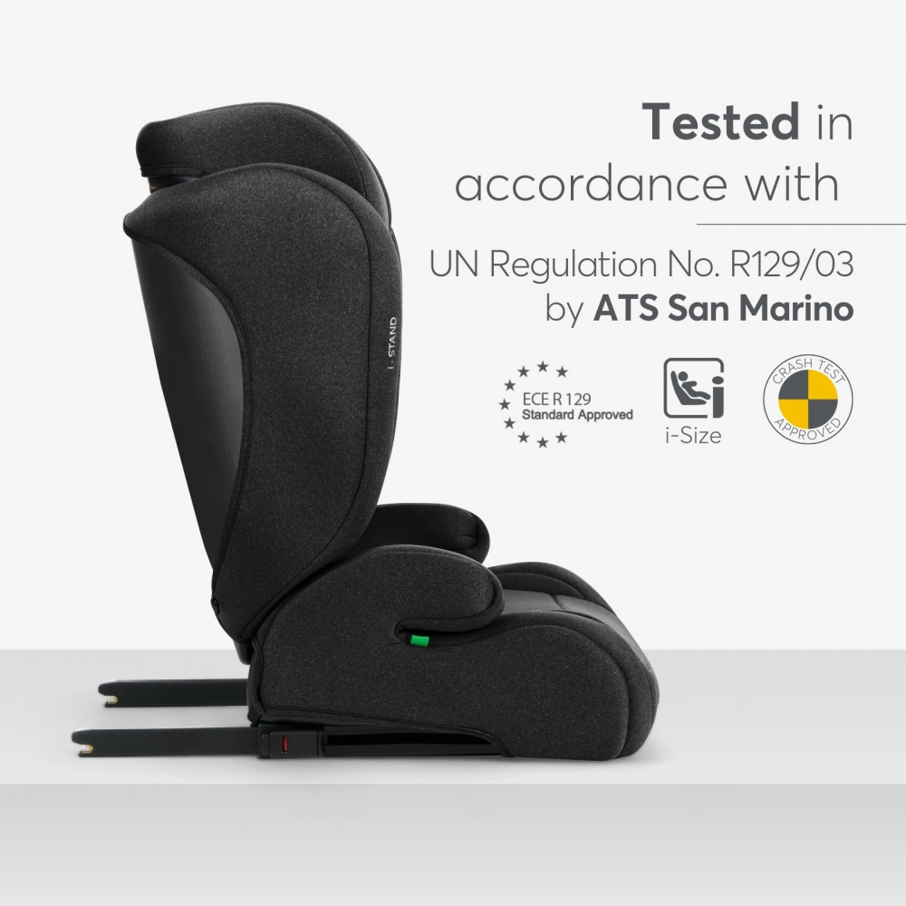 Scaun Auto Kikkaboo i-Stand Isofix, Black - imagine 6