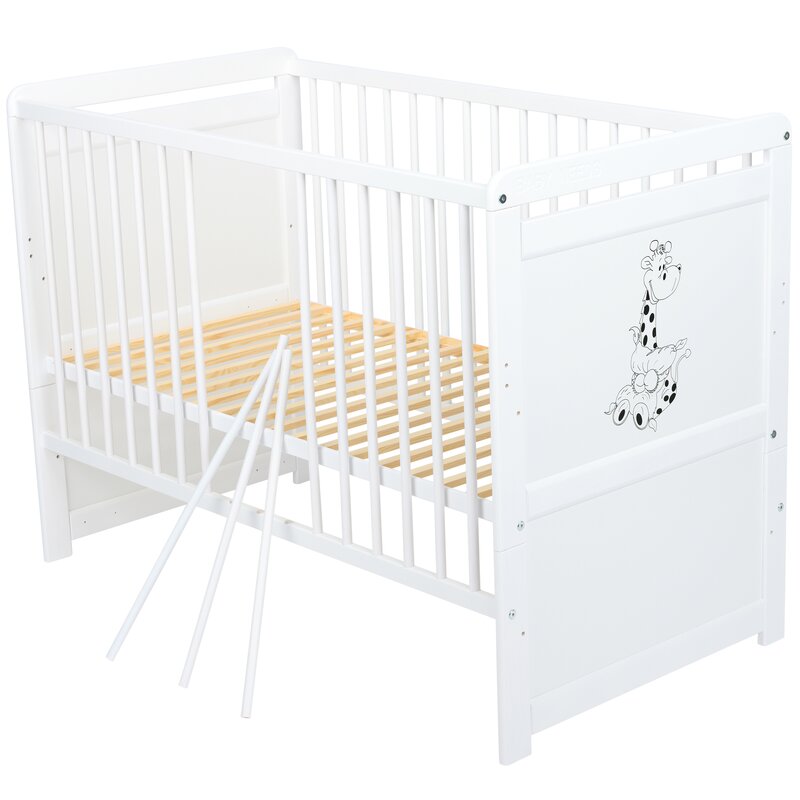 Pătuț multifuncțional Babyneeds Nadia II Alb 120x60 cm - imagine 3
