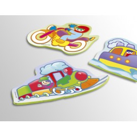 Set 6 Puzzle Vehicule Miniland Educativ - imagine 3