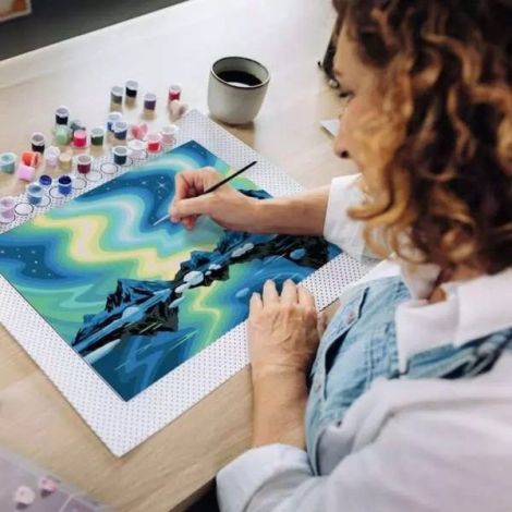 Creează Aurora Boreală - Pictură pe Numere Ravensburger - imagine 3