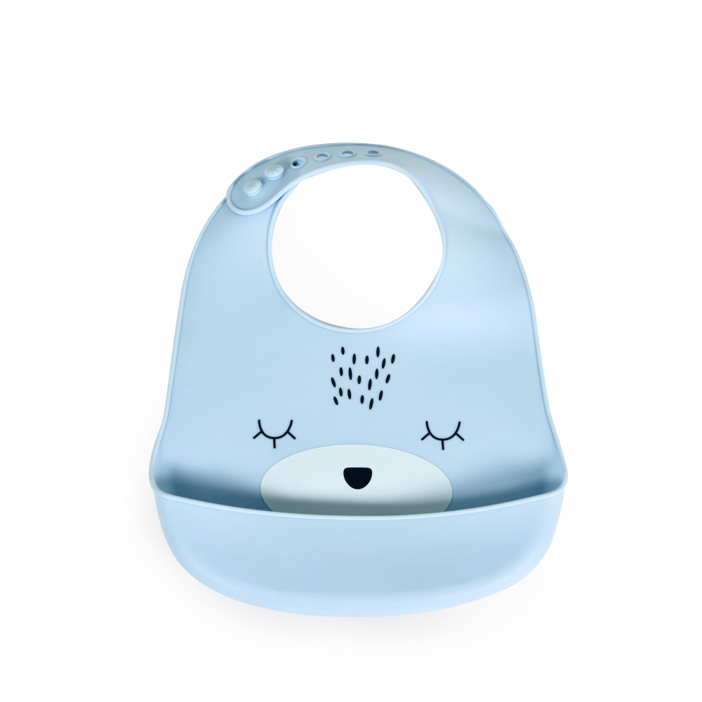 Baveta Cangaroo Silicon Oscar Blue, cu Buzunar