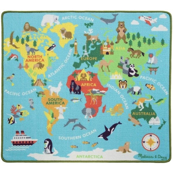 Covor de joacă Harta Lumii Melissa & Doug - imagine 2