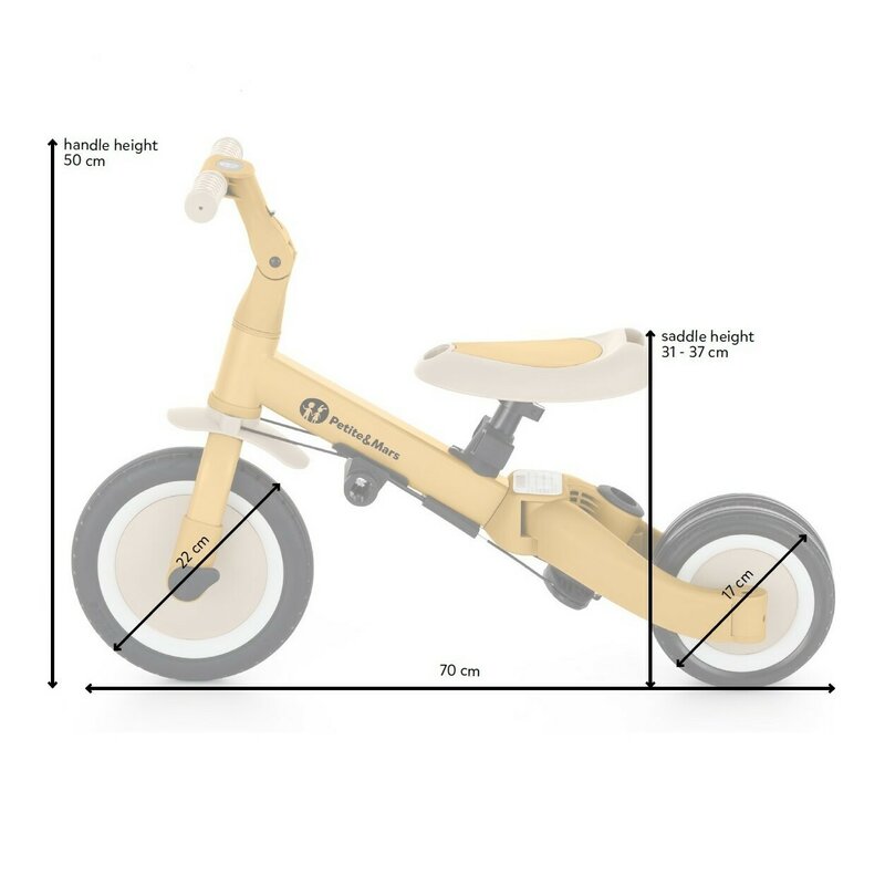 Petite&mars Turbo Albastru 5 in 1 Tricicleta - imagine 10
