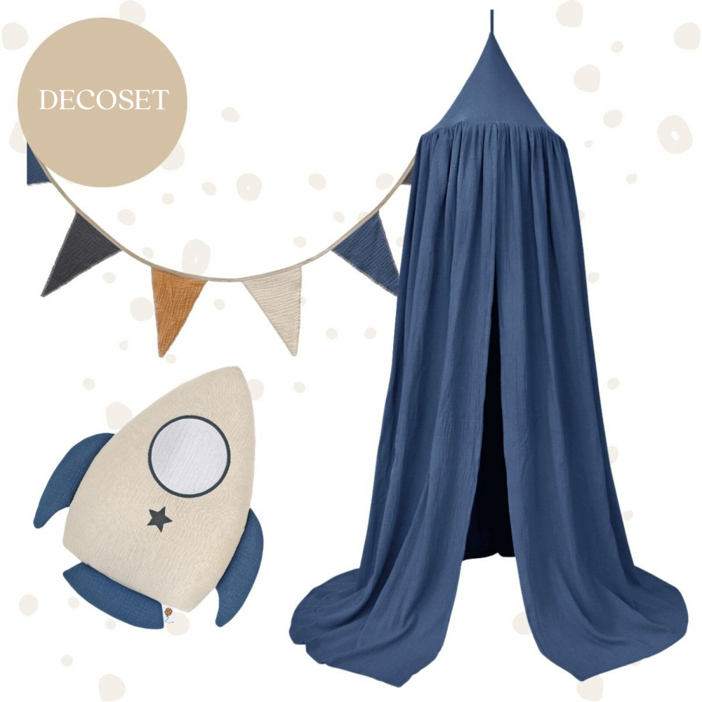 Little Amy Set Decoratiuni Rocket Bleumarin Camera Copil - imagine 7