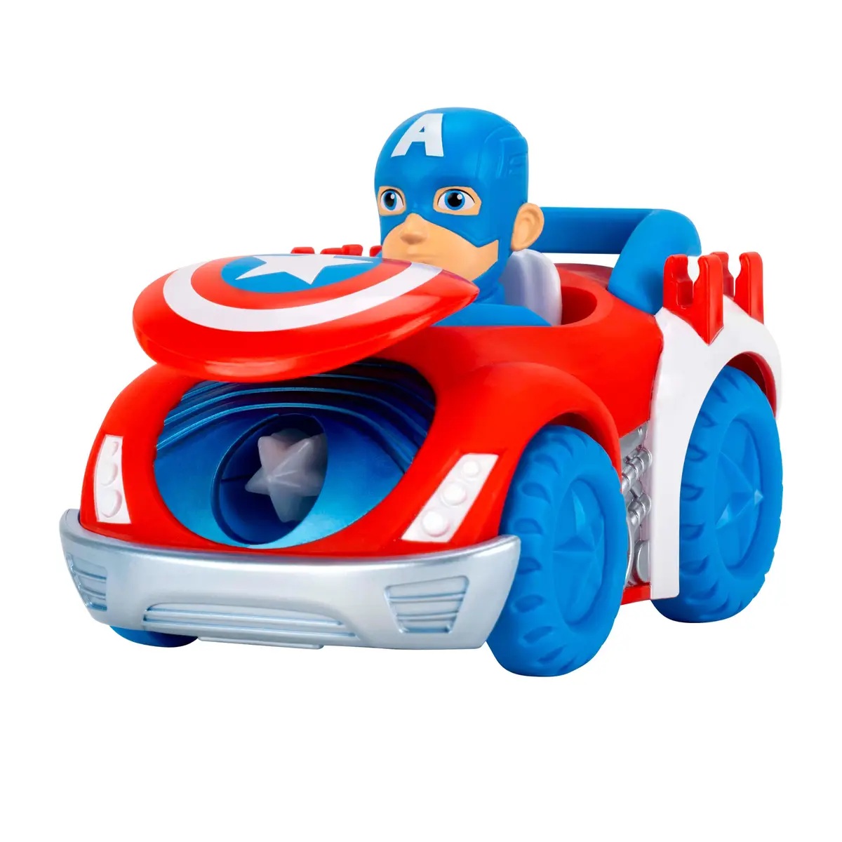 Vehicul Captain America cu lansator sageti Spidey